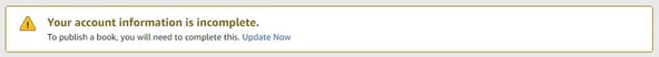 Amazon Account info incomplete