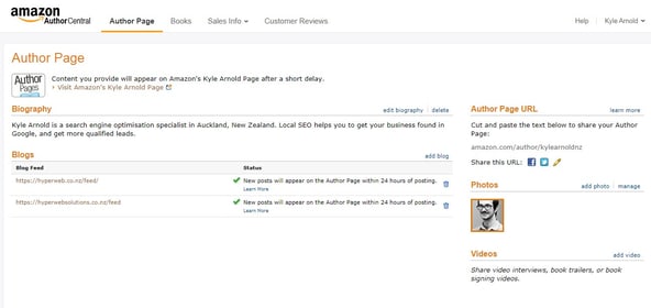 Amazon Author page